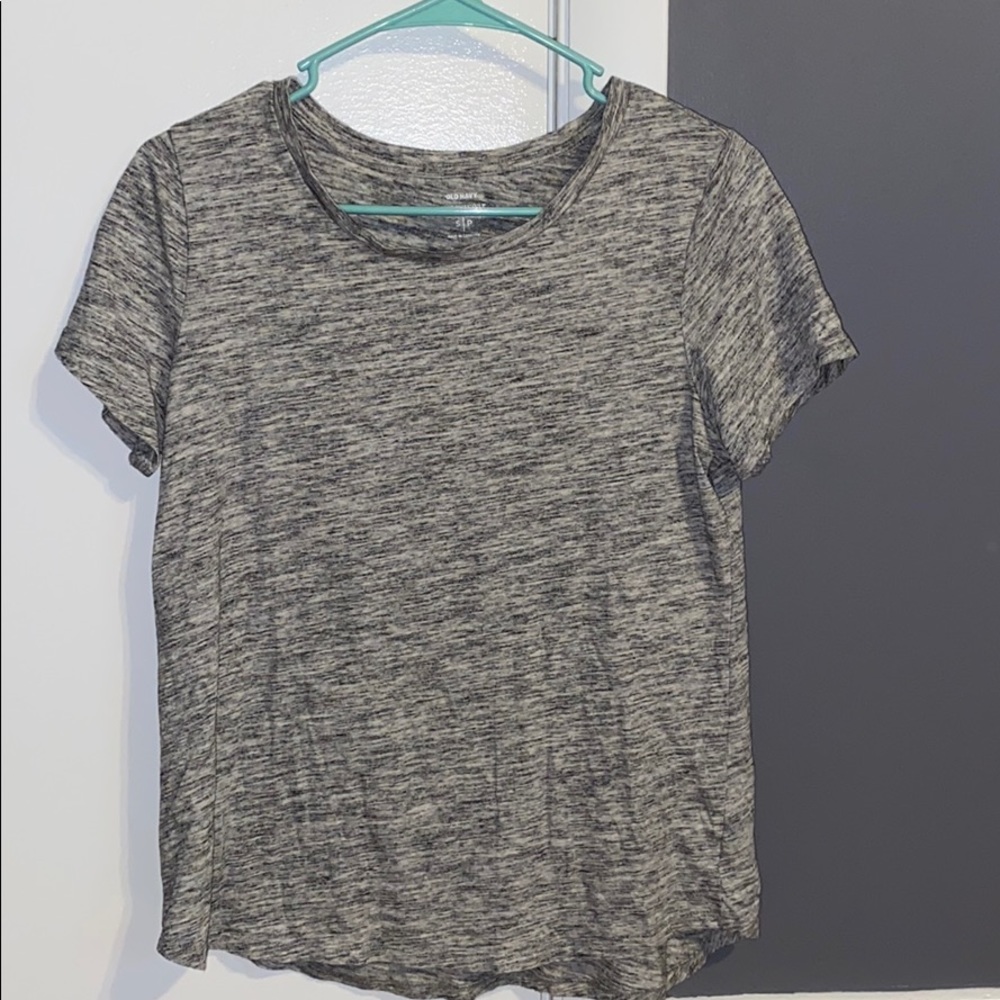 Old Navy- Grey Speckled Short Sleeve Top